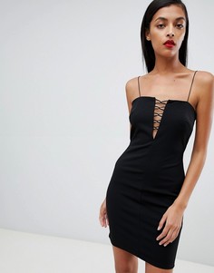 Платье мини с отделкой ASOS DESIGN - Черный