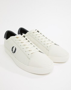 Белые кожаные кроссовки с логотипом контрастного цвета Fred Perry Spencer - Белый