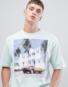 Свободная футболка с фотопринтом Only &amp; Sons - Синий