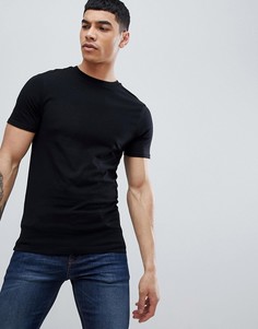 Черная облегающая футболка River Island - Черный
