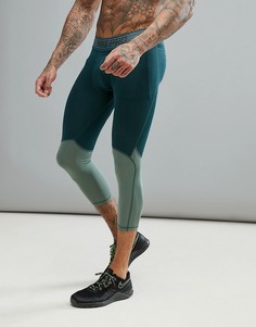 Зеленые спортивные леггинсы Nike Training Pro Hypercool 3/4 888297-328 - Зеленый