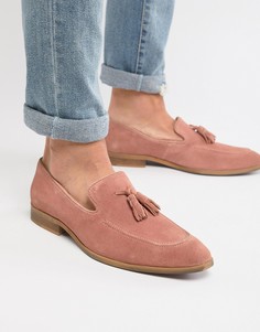 Розовые замшевые лоферы ASOS DESIGN - Розовый