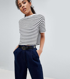 Укороченная футболка в рубчик с полосками ASOS DESIGN Tall - Мульти