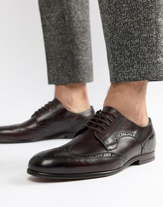 Бордовые кожаные броги Ted Baker - Красный
