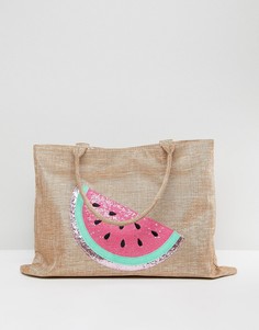 Сумка с вышивкой и кисточками Chateau - Бежевый