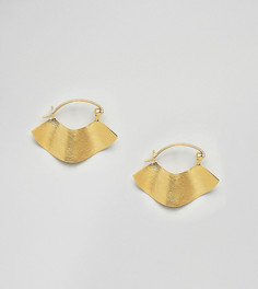 Серьги-кольца из позолоченного серебра ASOS DESIGN - Золотой