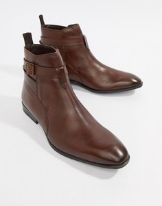 Коричневые кожаные ботинки челси ASOS DESIGN - Коричневый