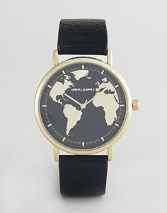 Часы с принтом карты в винтажном стиле ASOS DESIGN - Черный