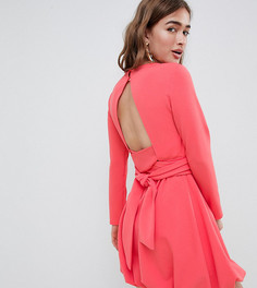 Платье мини с поясом ASOS DESIGN Petite - Розовый
