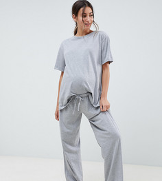 Пижамная футболка ASOS DESIGN Maternity Mix &amp; Match - Серый