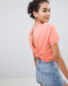 Укороченная футболка с перекрестом на спине ASOS DESIGN - Оранжевый