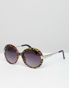 Большие черепаховые солнцезащитные очки Jeepers Peepers - Коричневый