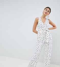 Комбинезон в горошек PrettyLittleThing - Белый