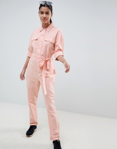 Хлопковый комбинезон ASOS DESIGN - Розовый