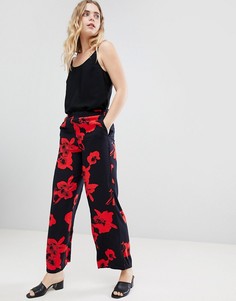 Широкие брюки с цветочным принтом Ichi - Мульти