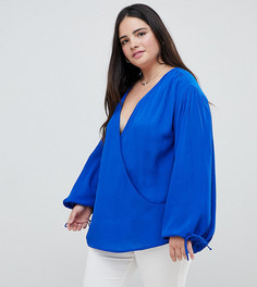 Oversize-топ с запахом ASOS DESIGN Curve - Розовый