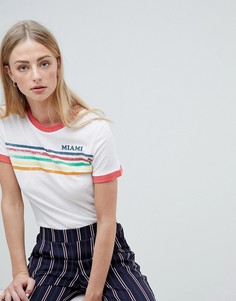 Футболка стиля ретро в разноцветную полоску Brave Soul Starsky - Мульти