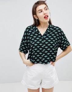 Укороченная блузка с принтом Monki - Мульти