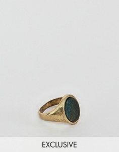 Золотистое кольцо с камнем Reclaimed Vintage Inspired эксклюзивно для ASOS - Золотой