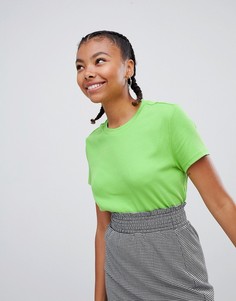Узкая футболка Monki - Зеленый