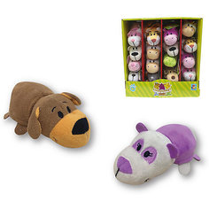 Мягкая игрушка-вывернушка 1toy Коричневая собака - Фиолетовая панда, 12 см