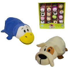 Мягкая игрушка-вывернушка 1toy Бульдог-Пингвин, 12 см