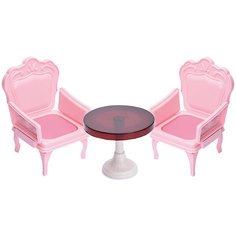 Кресла со столиком для куклы, розовые 22х3х23 см. Огонек Огонёк