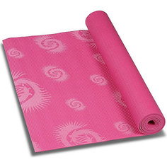 Коврик для йоги INDIGO с рисунком, розовый