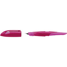 Перьевая ручка Stabilo "Easybirdy" для правшей, малиново/розовый, синий картридж
