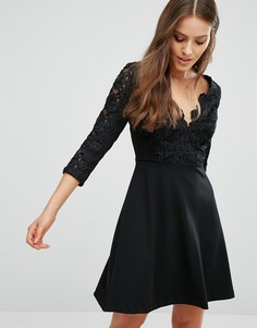 Кружевное приталенное платье River Island - Черный
