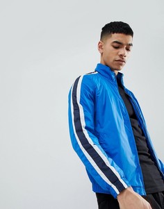 Синяя спортивная куртка с полосками сбоку Pull&amp;Bear - Синий Pull&Bear