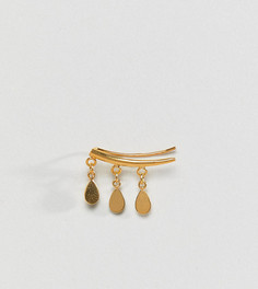 Серьги из позолоченного серебра с подвесками ASOS DESIGN - Золотой