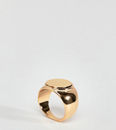 Массивное кольцо-печатка Reclaimed Vintage - Золотой