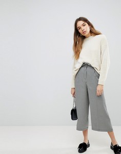Брюки с узором гусиная лапка Pull&amp;Bear - Черный Pull&Bear