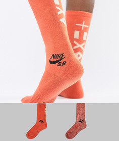 2 пары оранжевых носков Nike SB SX6855-902 - Оранжевый