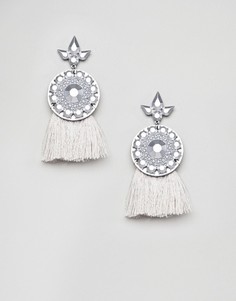 Серые серьги-кисточки Missguided - Серебряный