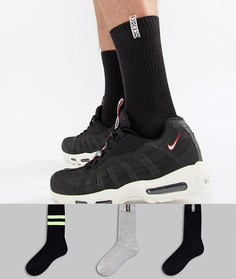 Набор из 3 пар фестивальных носков в спортивном стиле ASOS - Мульти