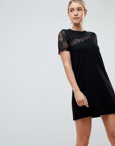 Платье с кружевом ASOS DESIGN - Черный