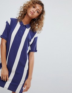 Синее платье регби в стиле колор блок Pull&amp;Bear - Мульти Pull&Bear