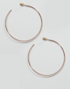 Серьги-кольца 50 мм цвета розового золота ASOS DESIGN - Медный