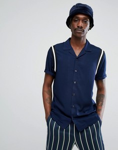 Рубашка классического кроя из вискозы ASOS DESIGN - Темно-синий