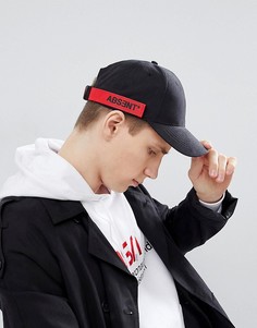 Черная бархатистая бейсболка ASOS DESIGN - Черный