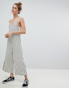 Комбинезон в полоску на бретельках Pull&amp;Bear - Белый Pull&Bear