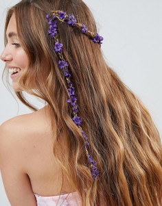Заколка для волос с фиолетовыми цветами ASOS DESIGN - Мульти