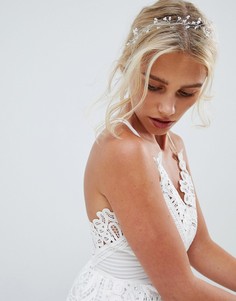 Украшение на голову с отделкой искусственным жемчугом ASOS DESIGN - Серебряный
