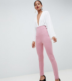 Зауженные брюки с завышенной талией ASOS DESIGN Tall - Розовый