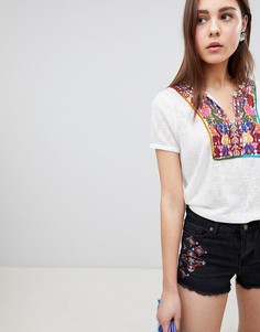 Топ с вышивкой Brave Soul Bianca - Кремовый