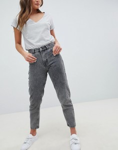 Серые выбеленные джинсы в винтажном стиле Pull&amp;Bear - Серый Pull&Bear