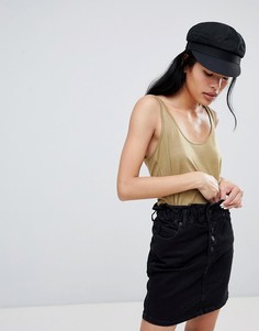 Базовая майка цвета хаки Pull&amp;Bear - Зеленый Pull&Bear