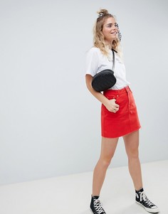Красная джинсовая мини-юбка ASOS DESIGN - Красный